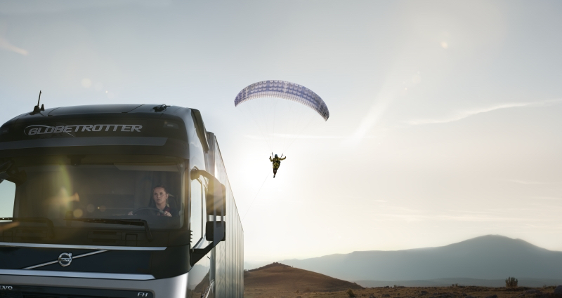 The flying passenger es el nuevo video de Volvo Trucks sobre la caja de cambios I-Shift.
