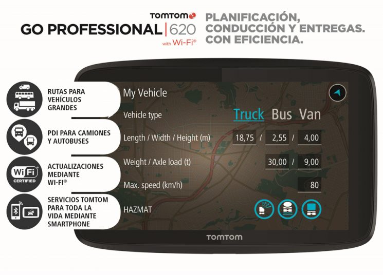 TomTom lanza GO PROFESSIONAL para conductores de camión, autobús y furgoneta.