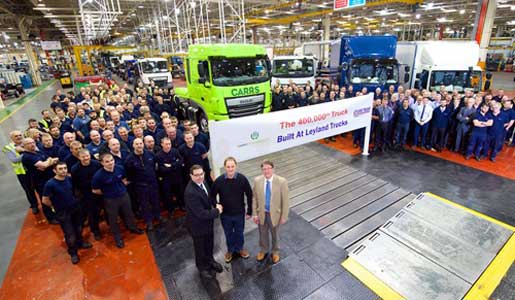 DAF produce el camión 400.000 en la fábrica inglesa de Leyland