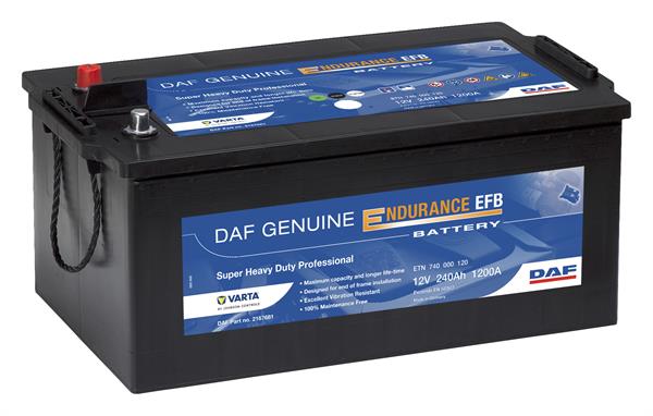 DAF mejora las prestaciones de sus baterías.