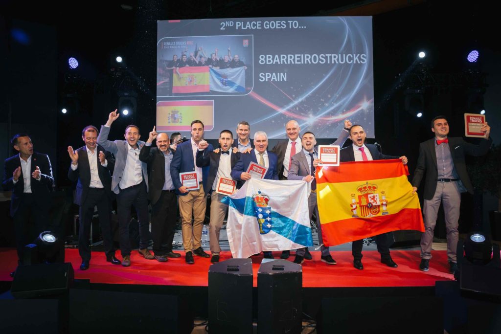 El equipo español 8 Barreiros Trucks ha quedado segundo en la final internacional del Campeonato de Posventa de Renault Trucks