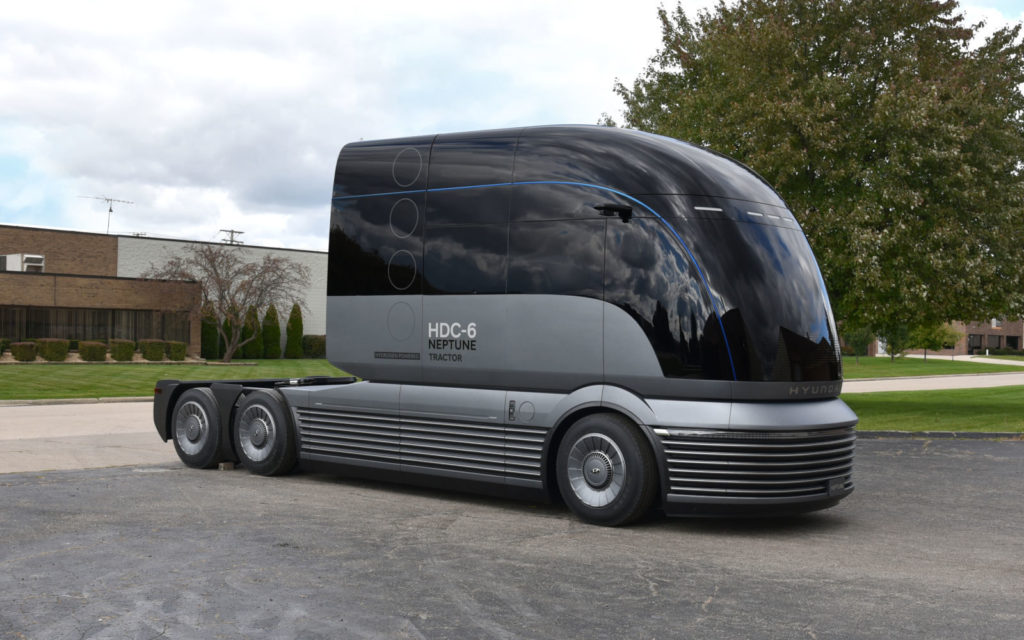 El HDC-6 Neptune Concept es el prototipo de camión con 1000 kilómetros de autonomía y pila de hidrógeno que ha presentado Hyundai.