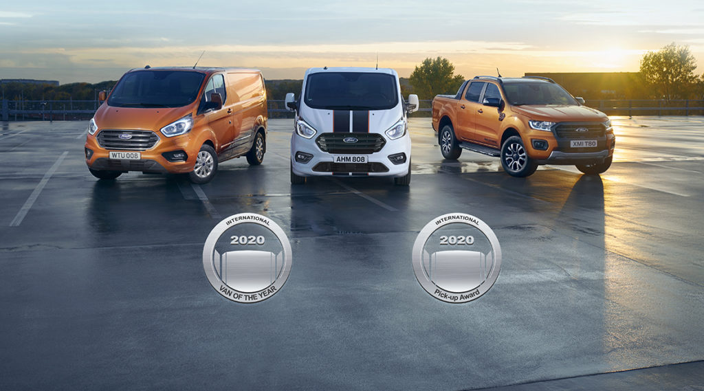 Las dos versiones híbridas de la Ford Transit Custom han sido reconocidas con el Van of the Year 2020. Además, el Ranger ha ganado el Premio International Pick-up