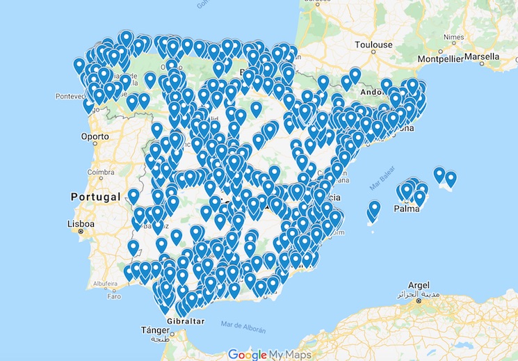 Mapa interactivo con todas las áreas, estaciones de servicio y establecimientos que dan servicio a los transportistas