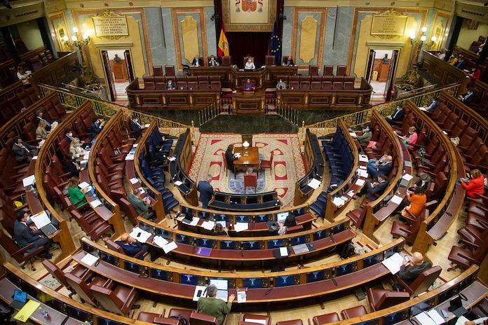 Pleno del Congreso de los Diputados durante un debate.