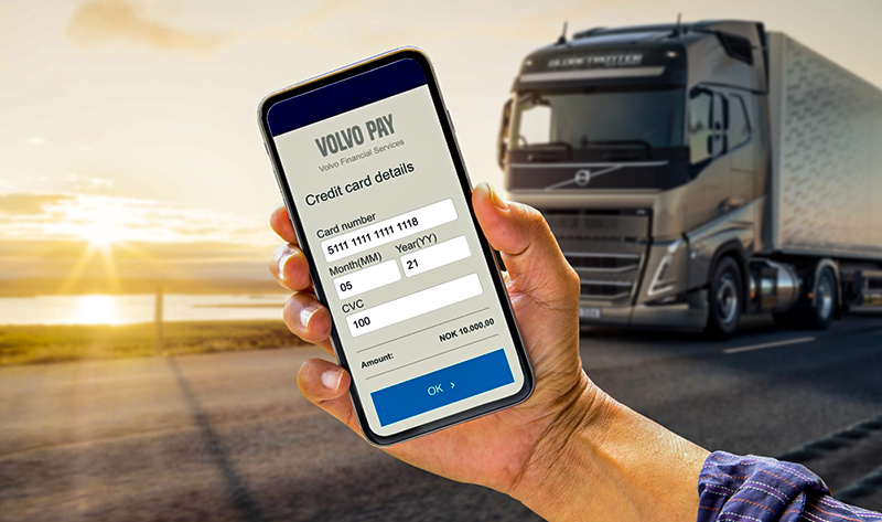 Aplicación Volvo Pay para pago digital rápido y seguro