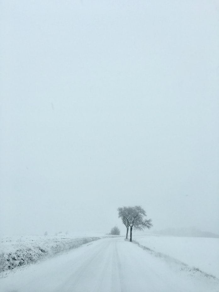 Carretera nevada Francia.