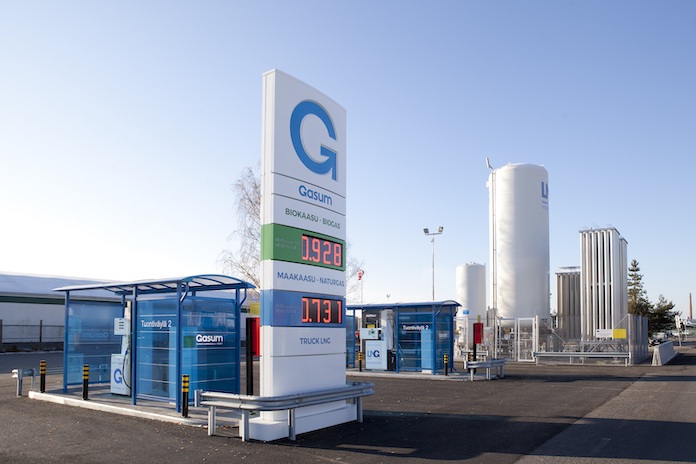Estación de gas natural de Gasum-UTA en Finlandia.