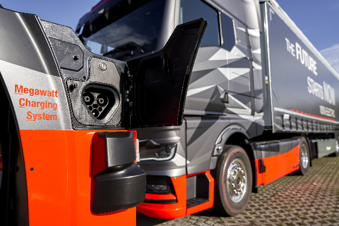 Sistema de carga mega rápido para camiones de batería de largo recorrido