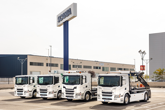 Camiones eléctricos Scania para servicios municipales.