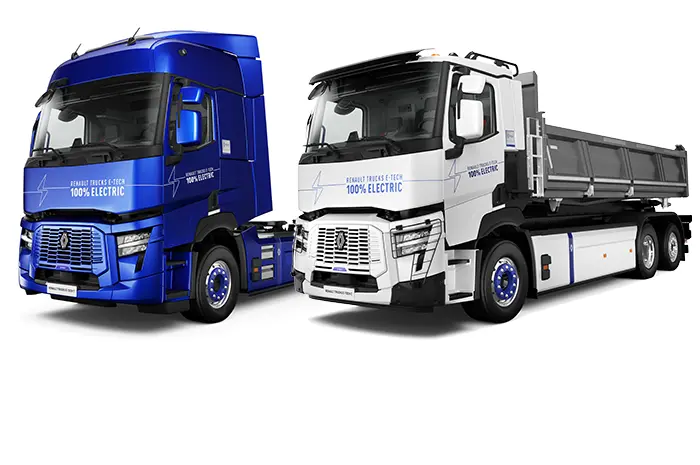 Nuevo diseño en las gamas eléctricas pesadas eTech T y C de Renault Trucks.